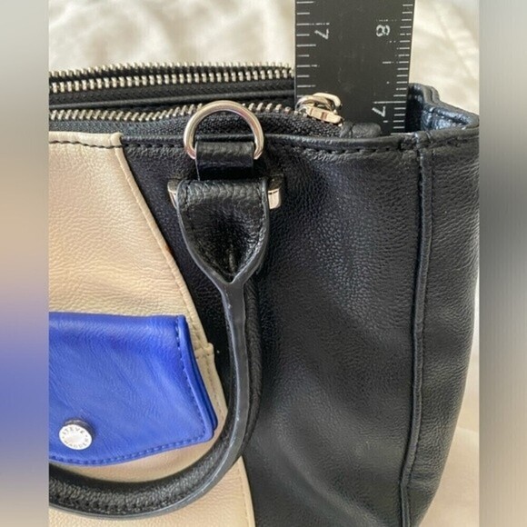 Steve Madden Small Faux Leather Colorblock Handbag Crossbody Strap Multi Pockets - Picture 12 of 12